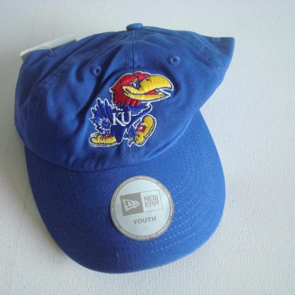 KANSAS JAYHAWKS NEW ERA YOUTH KIDS HAT CAP VINTAGE 00S Y2K‎ M2